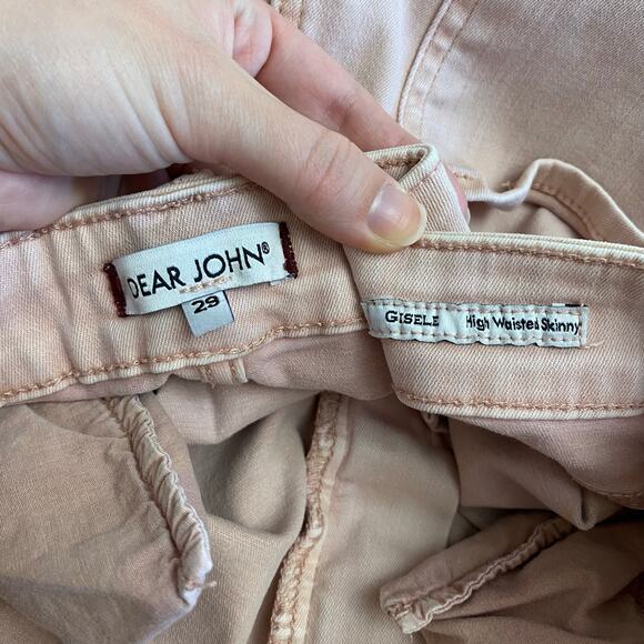 Dear John Gisele High Waisted Skinny Jeans Pearl Blush‎ Size 29 - Picture 2 of 9
